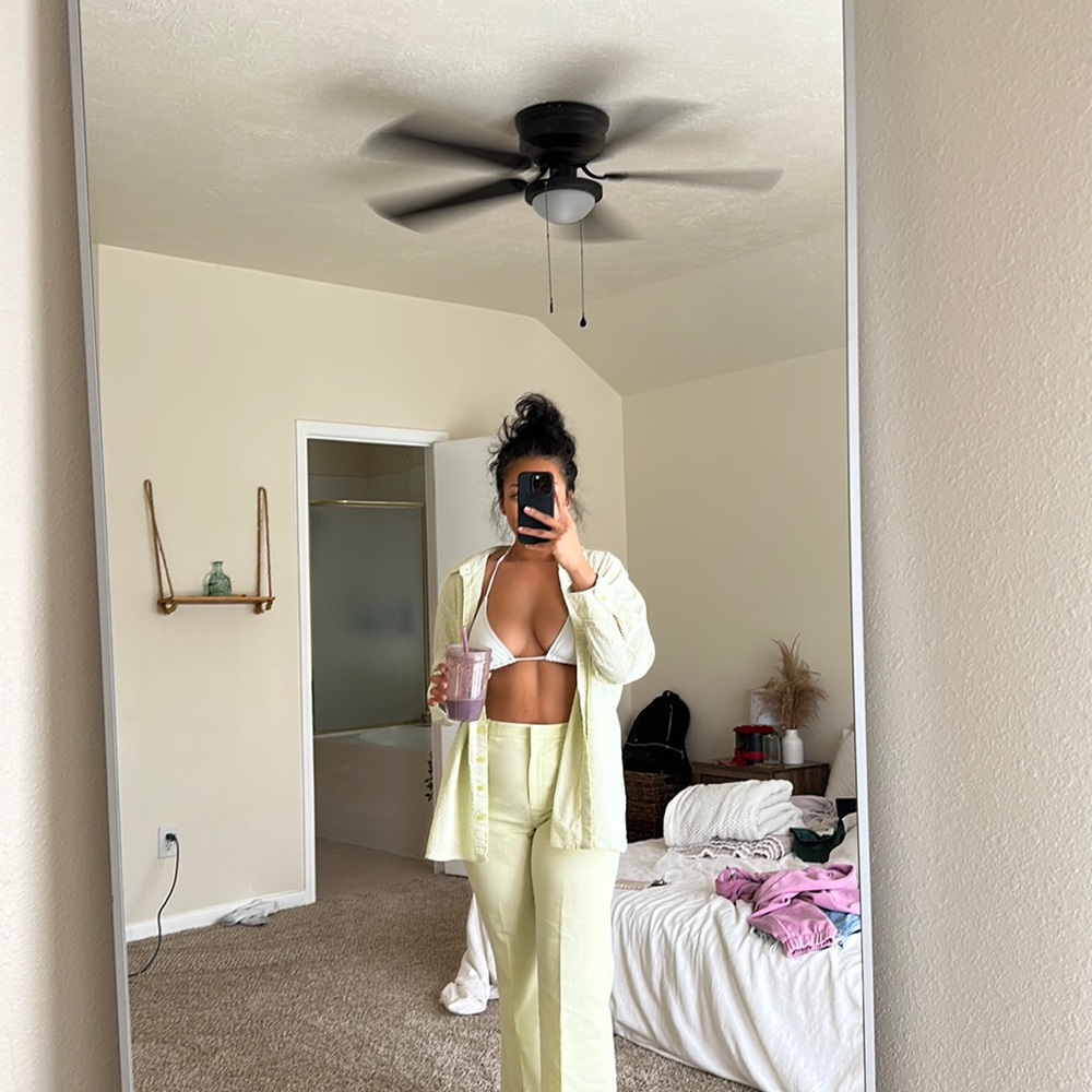 Lime Green Stripped Set